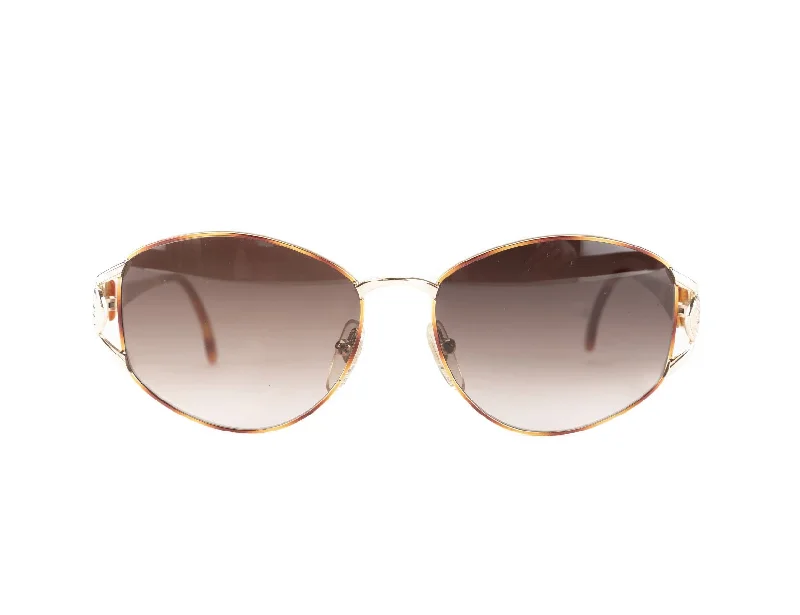 Brown & Gold Tone Sunglasses