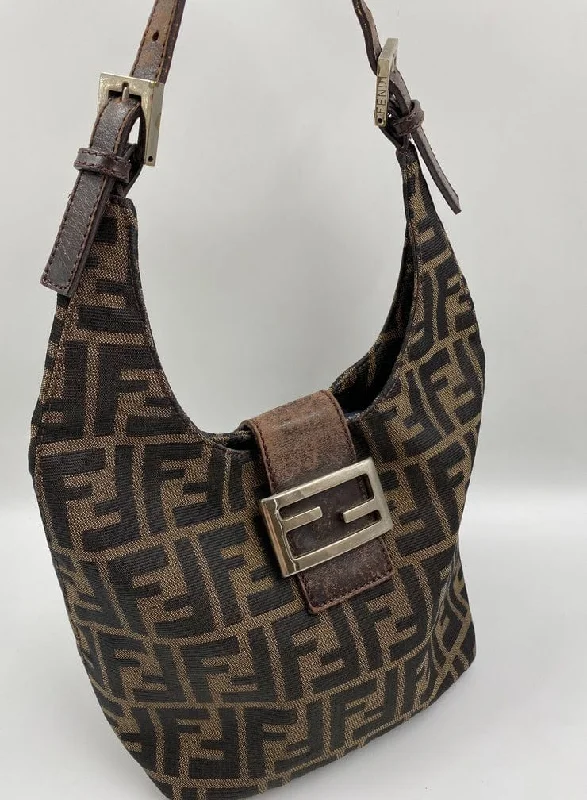 Fendi Zucca Hobo Bag in brown Zucca canvas