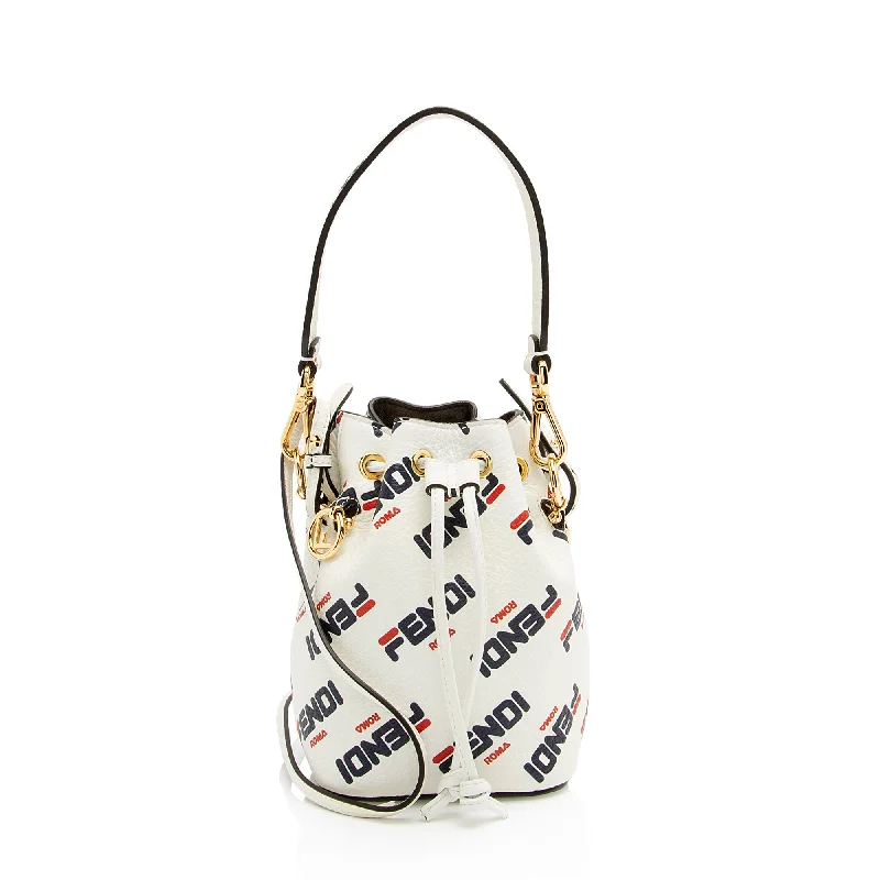 Fendi x Fila Calfskin Mania Mon Tresor Mini Bucket Bag (SHF-VVBQ5M)