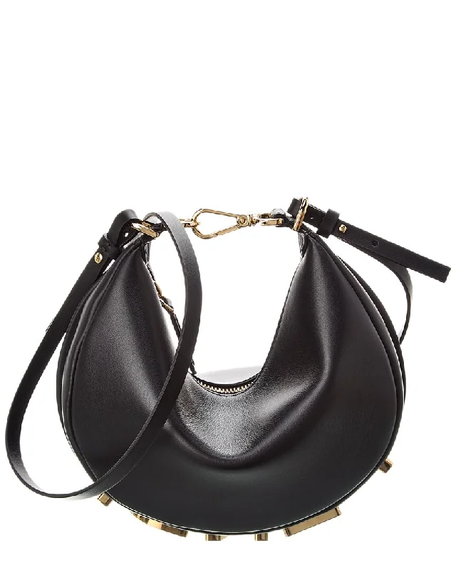 FENDI Fendigraphy Mini Leather Hobo Bag