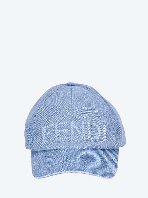 Fendi Women Denim Baseball Cap