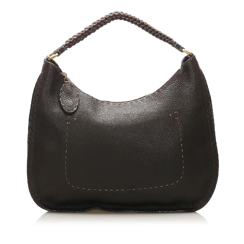 Fendi Selleria Leather Hobo Bag (SHG-12041)