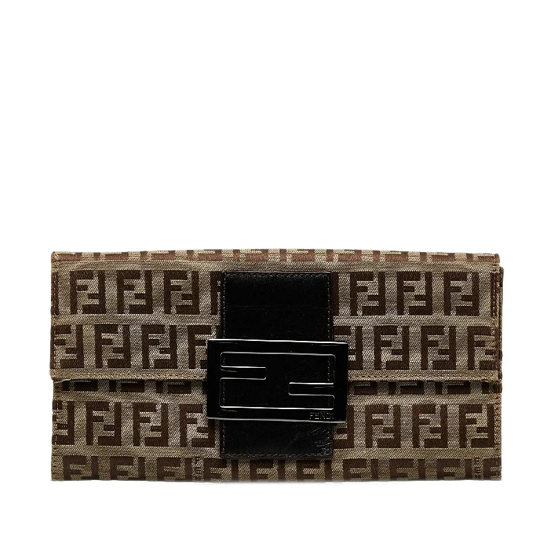 Fendi Zucchino Canvas Continental Wallet (SHG-RPVF6U)