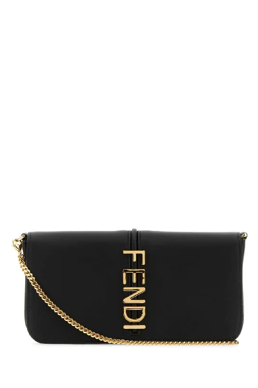 Mini Leather Fendigraphy Wallet - Chic Black Accessory