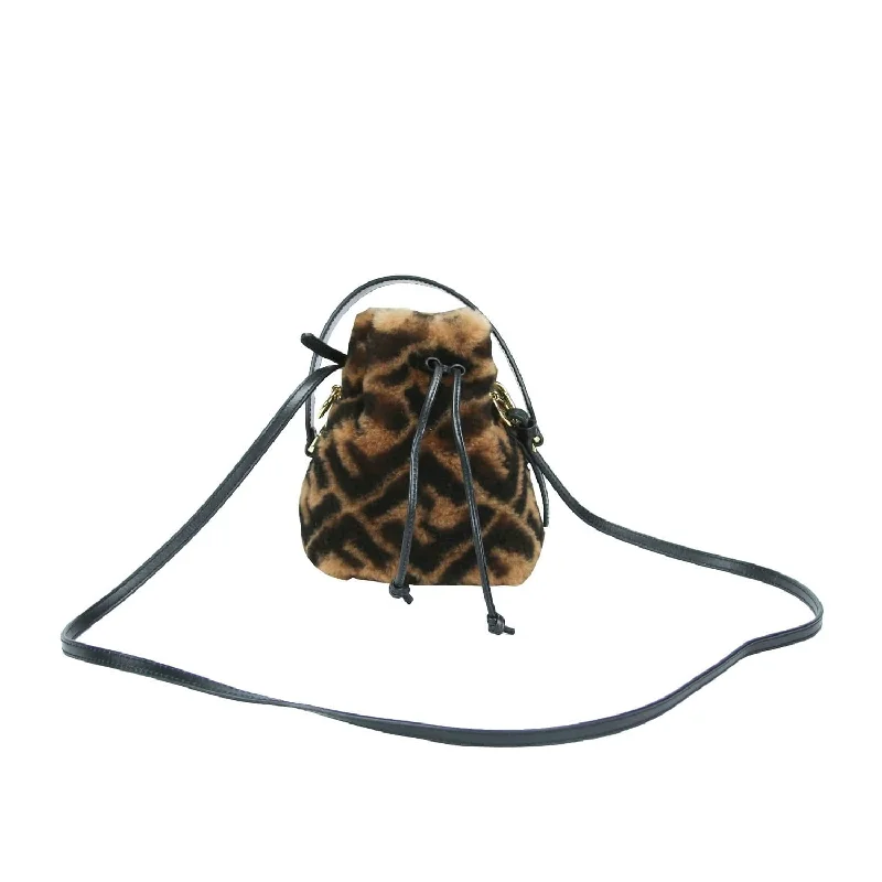 Fendi Mini Mon Trésor Sherling Bucket Bag