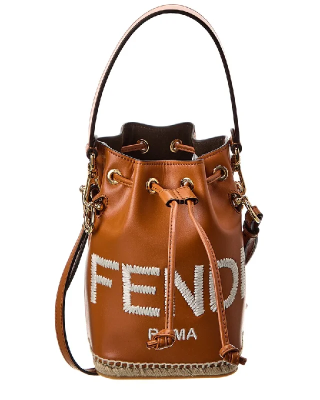 FENDI Mon Tresor Mini Leather Bucket Bag