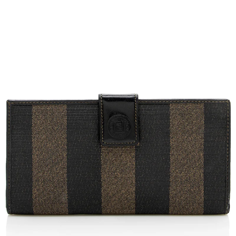 Fendi Vintage Penquin Canvas Flap Wallet (SHF-17235)