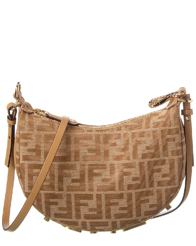 FENDI Fendigraphy Mini FF Jacquard Hobo Bag