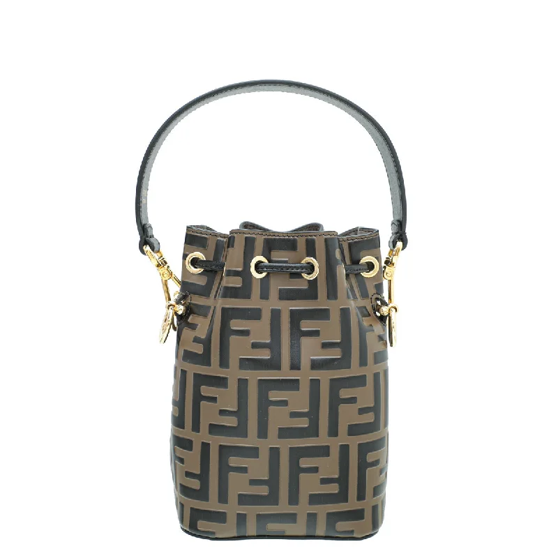 Fendi Tobacco Mon Tresor Mini Bucket Bag