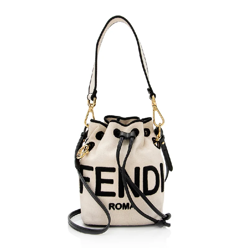 Fendi Canvas Mon Tresor Small Bucket Bag