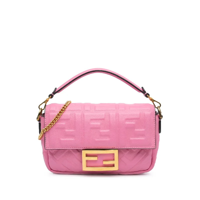 Fendi Mini Zucca Embossed Baguette Satchel (SHG-FbjqkA)