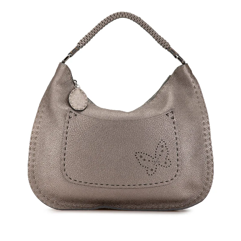 Gray Fendi Selleria Hobo