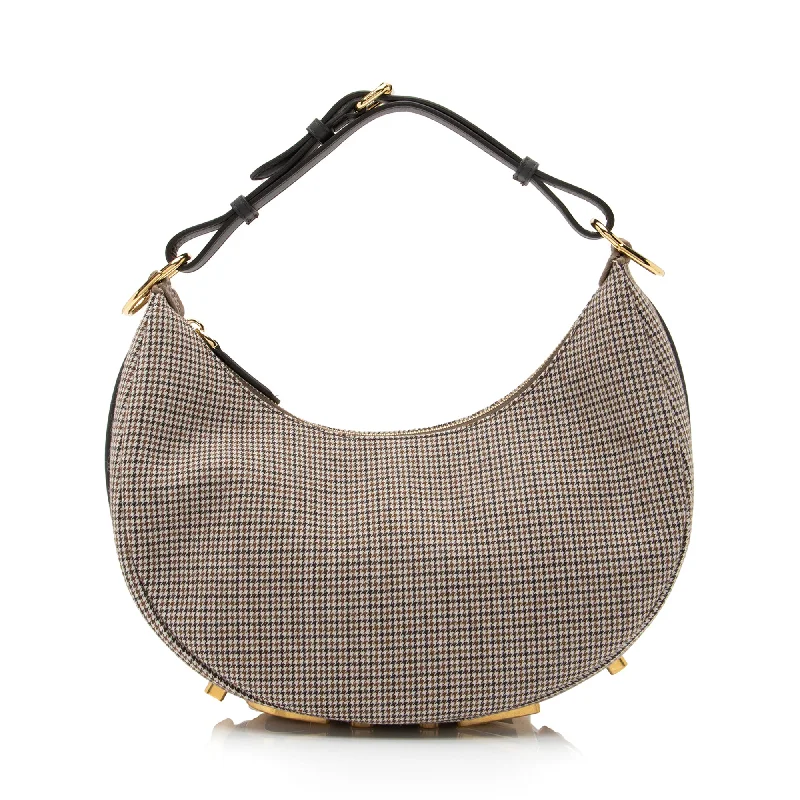 Fendi Fabric Small Fendigraphy Charm Hobo (SHF-23488)