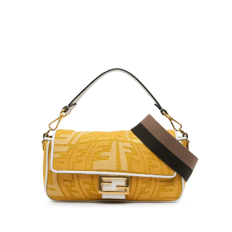 Fendi Sarah Coleman FF Canvas Fisheye  Baguette Satchel (SHG-jIeRtT)