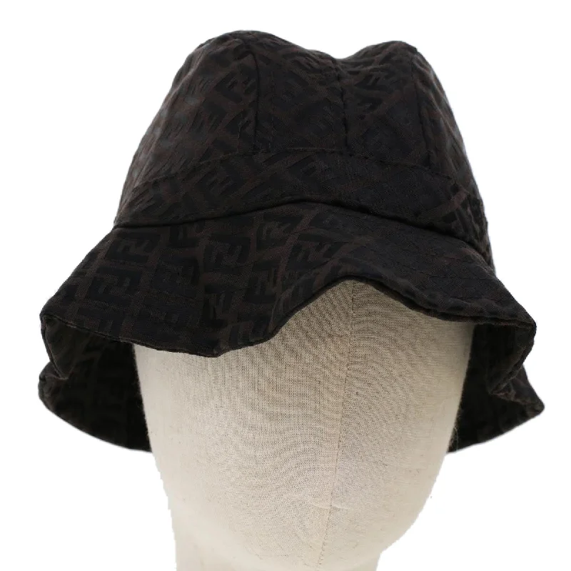 FENDI Zucchino Canvas Hat M Brown  am4612