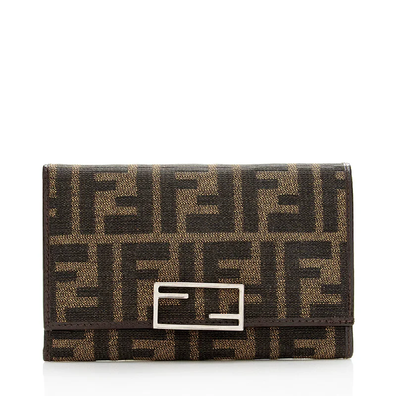 Fendi Vintage Zucca Trifold Compact Wallet (SHF-18439)