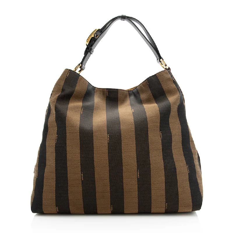 Fendi Pequin Canvas Hobo (SHF-19787)