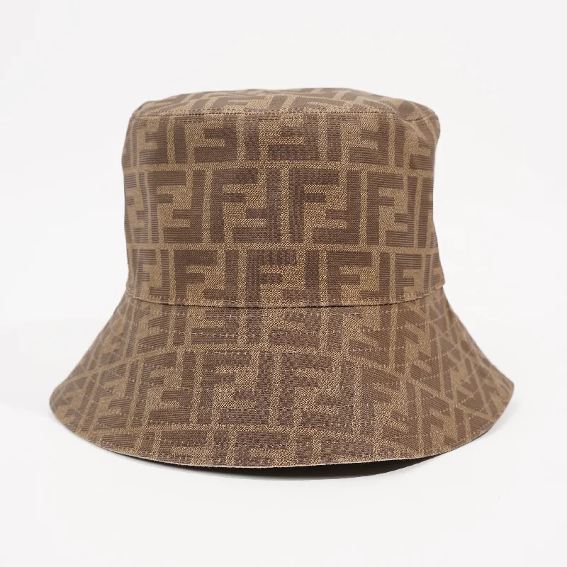 Fendi Mens Reversible Bucket Hat Brown M