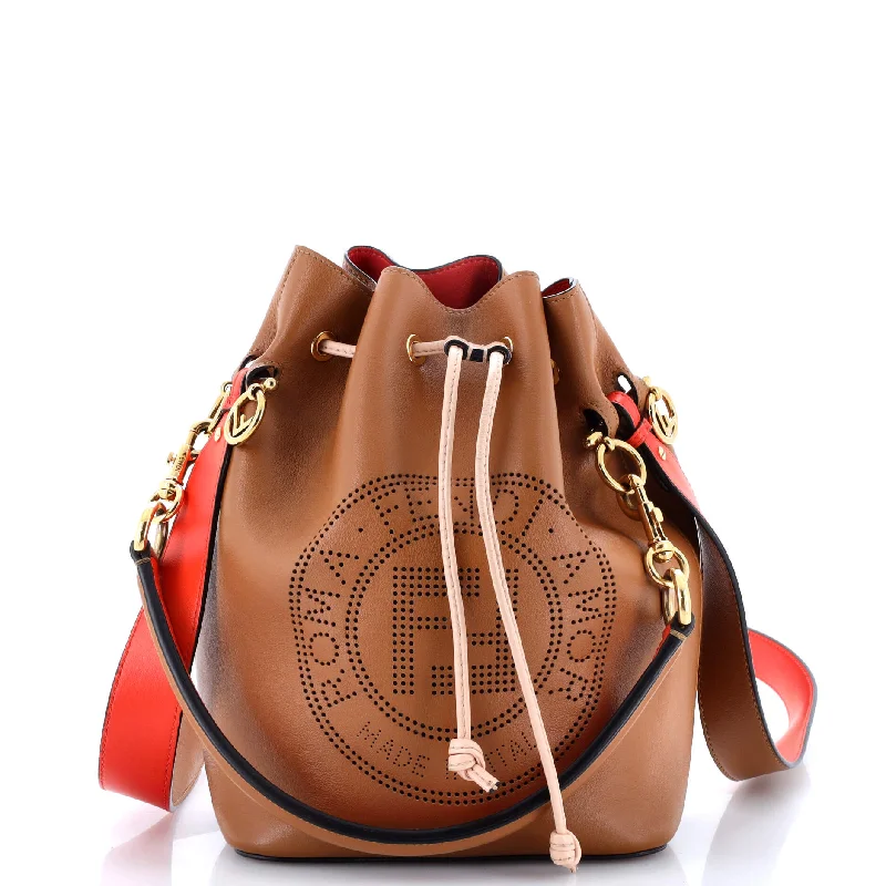 Mon Tresor Bucket Bag Perforated Leather Small