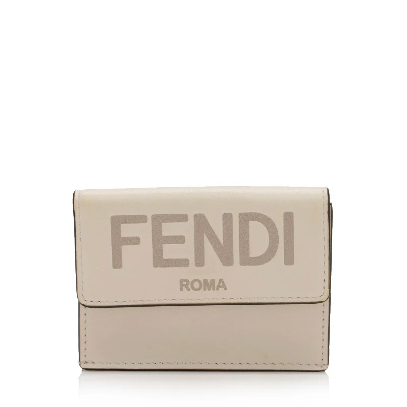 Fendi Calfskin Roma Micro Tri-Fold Wallet (SHF-uRF5Z1)