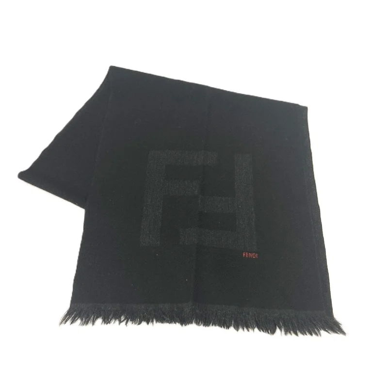 FENDI Wool Scarf for Women, Black