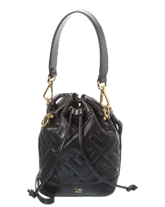 FENDI Mon Tresor Mini Leather Bucket Bag