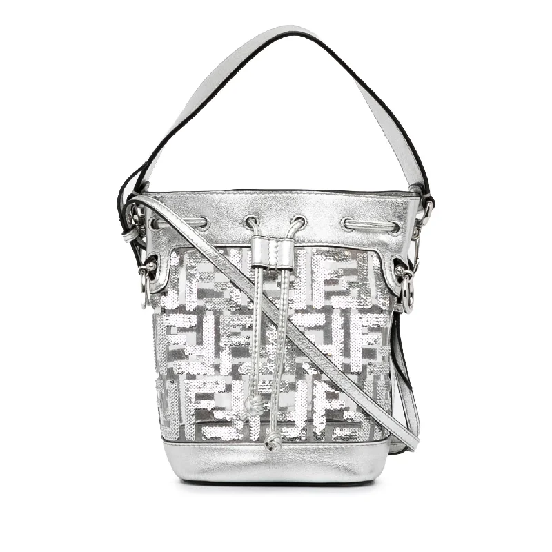 Fendi Mini Mon Tresor Sequined Bucket Bag (SHG-qQnN4Z)