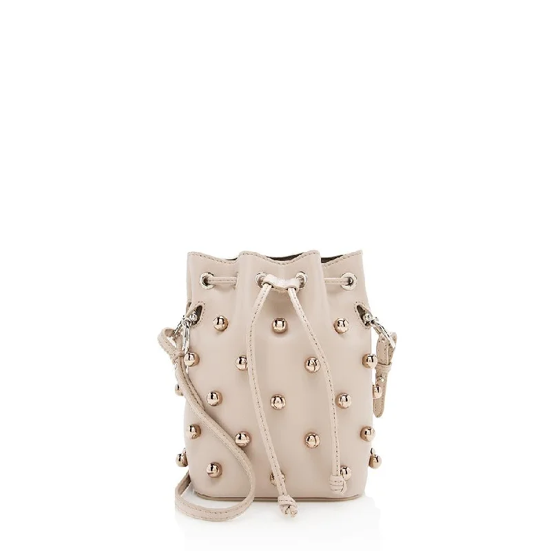 Fendi Leather Studded Mon Tresor Mini Bucket Bag (SHF-14117)