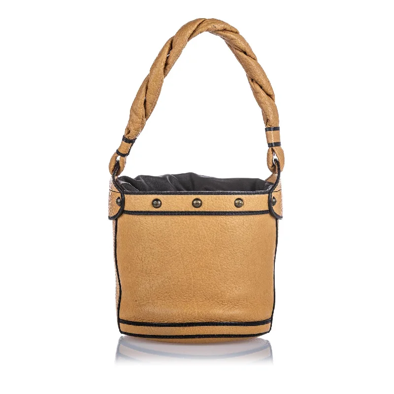 Fendi Leather Palazzo Bucket Bag (SHG-10266)