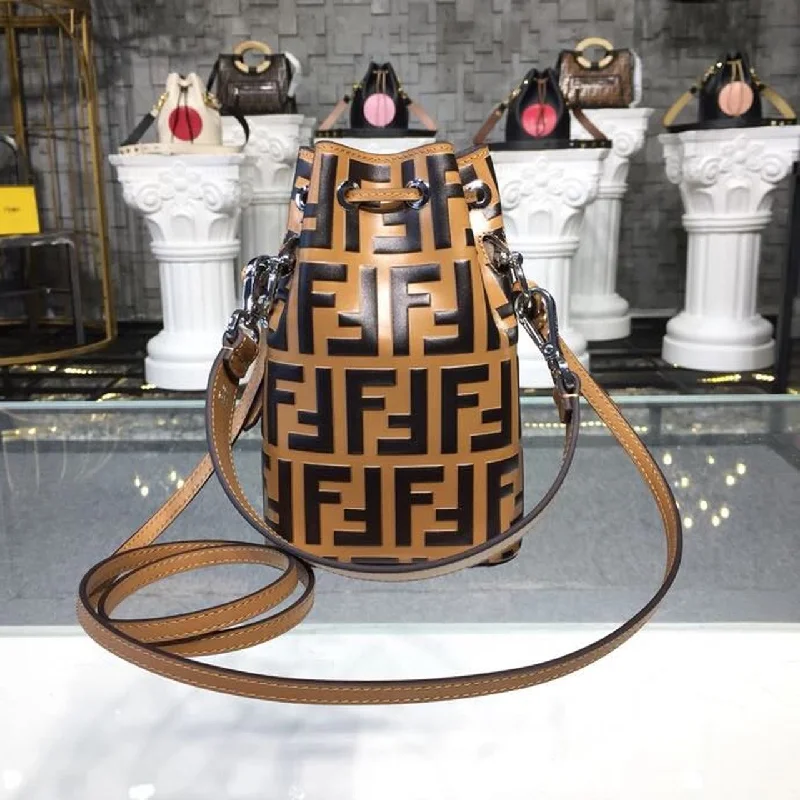 Fendi Mon Tresor Bucket Bag Brown/Black