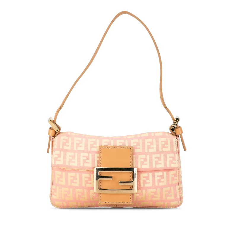 Fendi Mini Zucchino Canvas Baguette (SHG-9VUN1z)