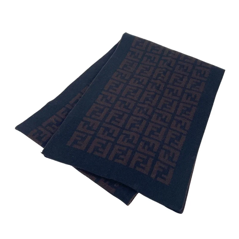 FENDI scarf 155cm x 27cm Zucca all-over pattern for men and women in brown black 20496596