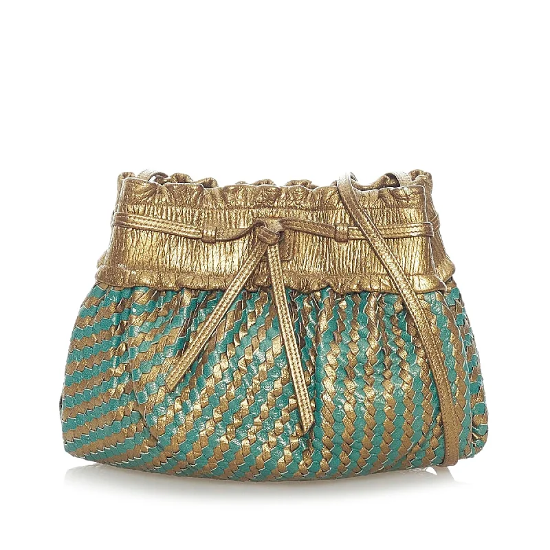 Fendi Woven Leather Bucket Bag